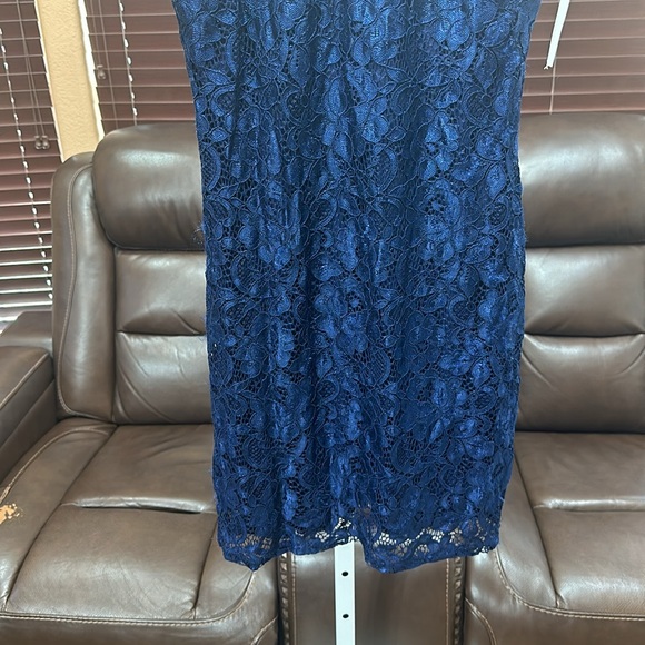 Sam Edelman Lace Blue Dress With Tie in the back - Picture 3 of 7